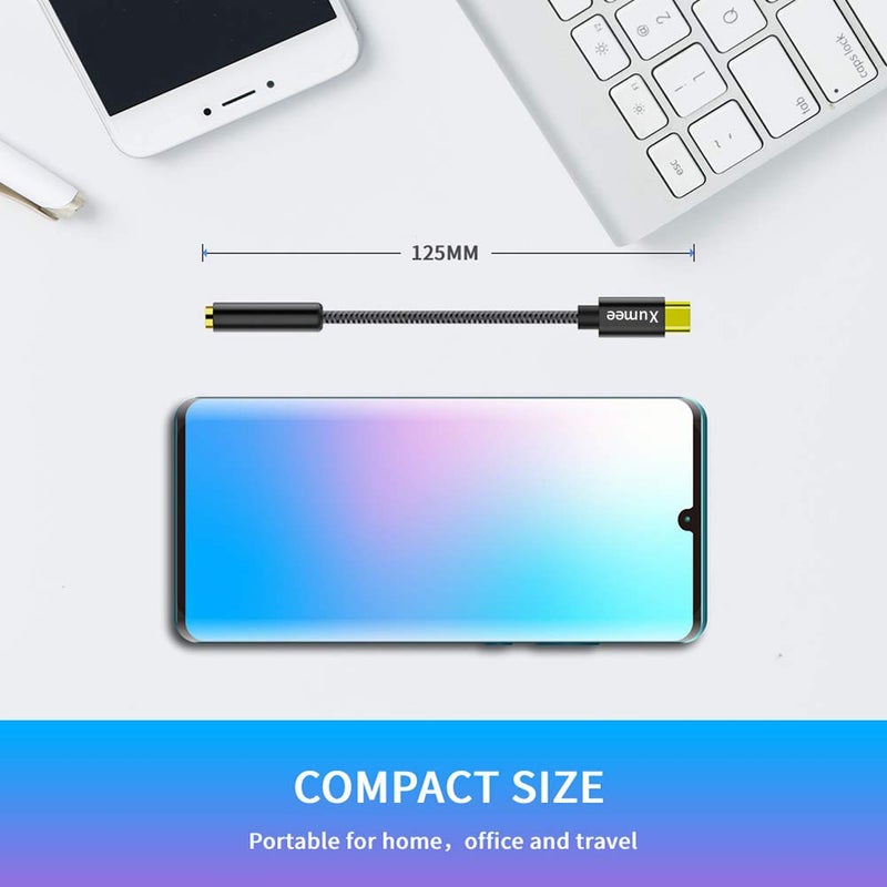 Xumee USB C to 3.5mm Headphone Adapter - USB Type C to AUX Audio Jack Hi-Res DAC Dongle Cable Cord Compatible with iPhone 16/15 Pro Max, Samsung Galaxy S25 S24 S23 S22 FE Ultra - Image 5